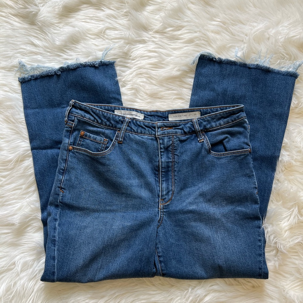 Anthropology Wide leg denim jeans